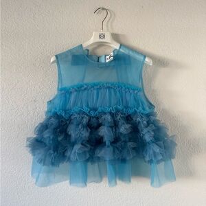 Comme des Garcons Turquoise Layered Top